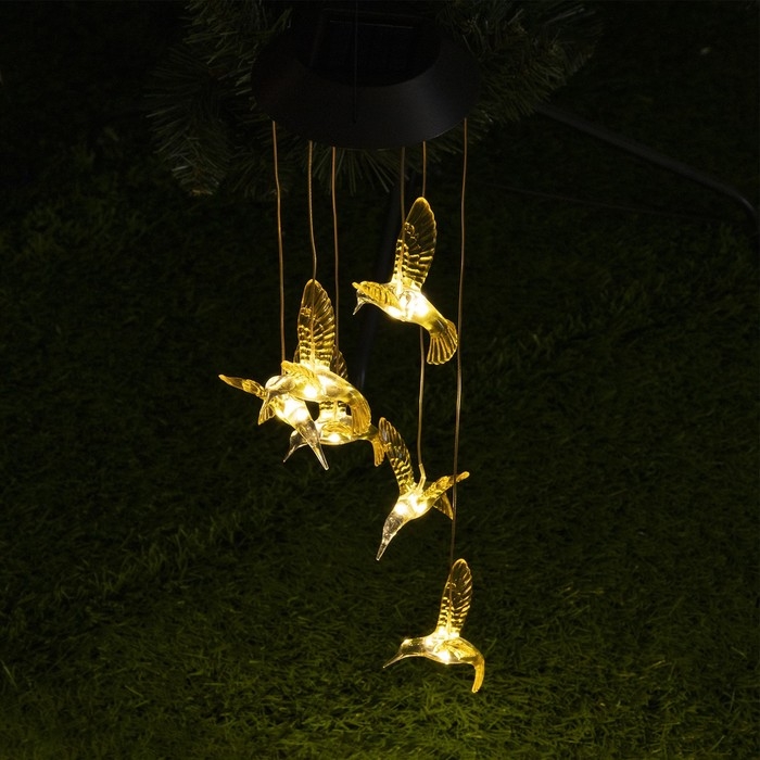 Садовый светильник на солнечной батарее «Колибри», 12.5×86×12.5 см, 6 LED, свечение тёплое белое Садовый светильник на солнечной батарее «Колибри», 12.5×86×12.5 см, 6 LED, свечение тёплое белое