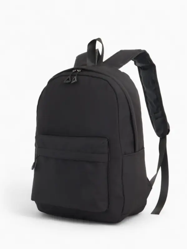 Рюкзак, 28*11*40, отд на молнии, 2 н/к на молнии, 2 б/к, черный