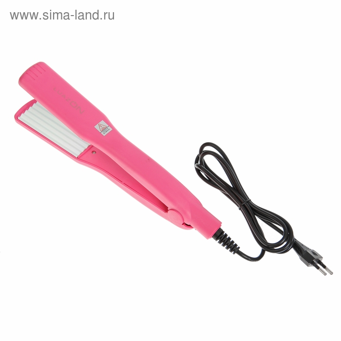 Щипцы-гофре Luazon LF-17, 45 Вт, керамическое покрытие, 35х80 мм, 160°C, розовые Щипцы-гофре Luazon LF-17, 45 Вт, керамическое покрытие, 35х80 мм, 160°C, розовые