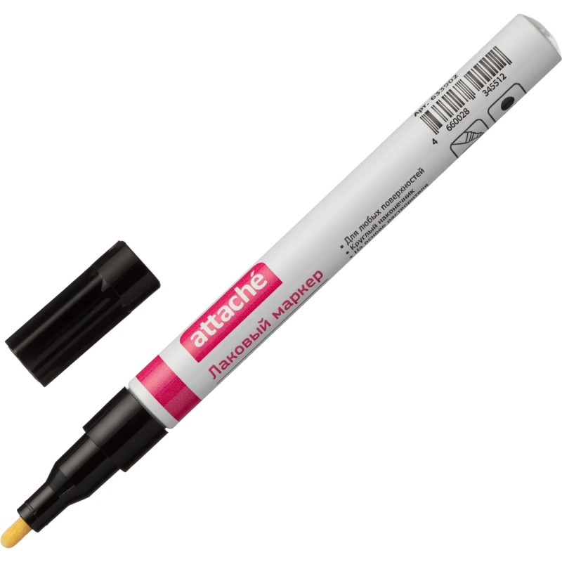 Маркер лаковый Attache 2 мм черный