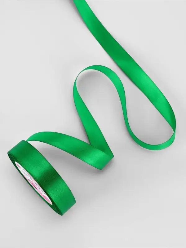 Лента атласная, 20 мм, 23&plusmn;1 м, зелёная №19