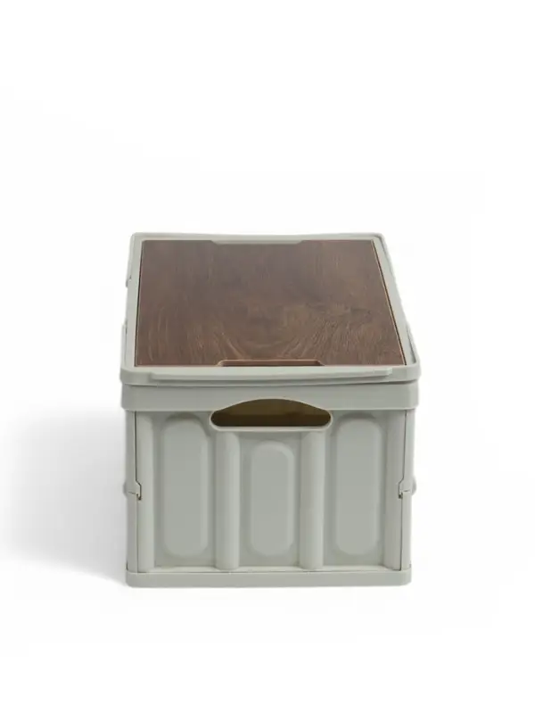 Стол - корзина maclay 2 в 1, складная, 15 л, 33&times;22&times;17/4.5 см, светло-серая