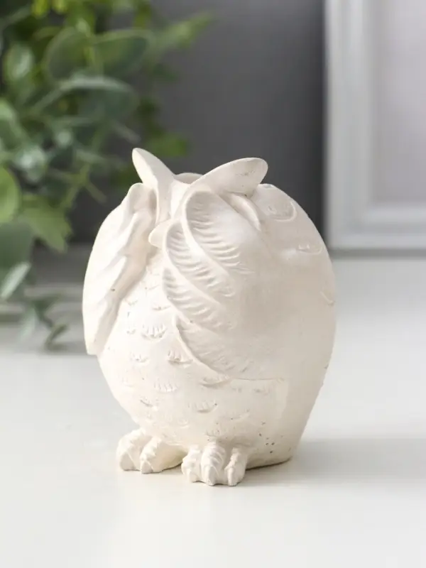 Подсвечник для тонкой свечи «Сова», 8×6.5×6 см, перламутр