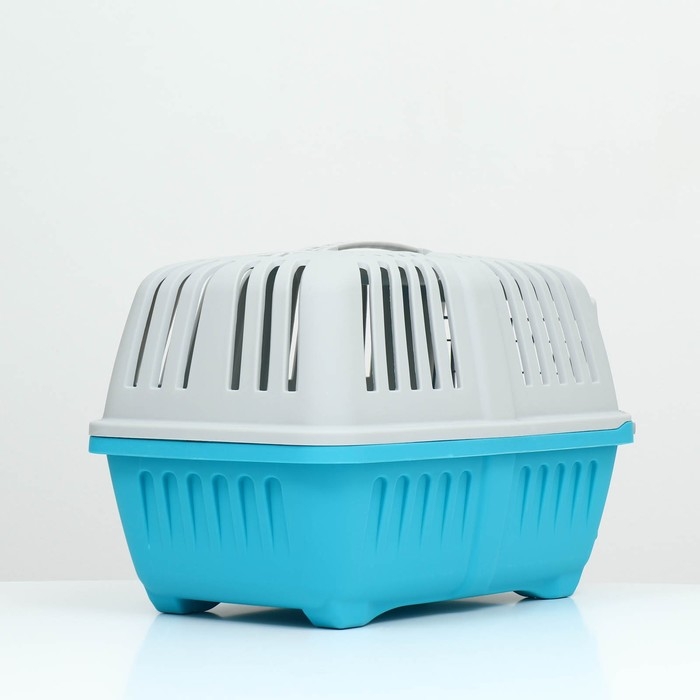 Переноска для животных пластиковая 47 х 30 х 35 см, вес до 9 кг, синяя Переноска для животных пластиковая 47 х 30 х 35 см, вес до 9 кг, синяя