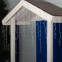 Гирлянда &laquo;Бахрома&raquo; 3&times;0.9 м, IP44, УМС, белая нить, 232 LED, свечение мульти, 220 В