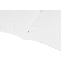 Тетрадь в зеленом офсете 12 л., косая линия уп. по 20 шт.,100% белизна