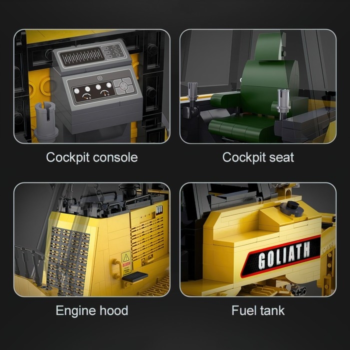 Конструктор радиоуправляемый «Строительный бульдозер», 2826 деталей, масштаб 1:17 Конструктор радиоуправляемый «Строительный бульдозер», 2826 деталей, масштаб 1:17