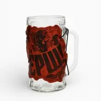 Кружка стеклянная пивная &laquo;Ёрш&raquo;, 500 мл