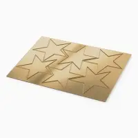 Зеркало настенное &laquo;Звезды&raquo;, на клеевой основе, акриловое, 50 шт. 5&times;5 см, цвет золотой