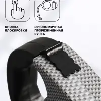 Рулетка, 5 м, до 15 кг, резиновая ручка, серая
