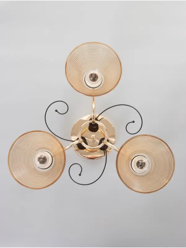 Люстра &laquo;Кольцо&raquo; 3&times;40 Вт Е27 золото 48&times;48&times;24 см