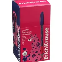 Ручка шариковая ErichKrause U-109 Stick&Grip 1.0, Ultra Glide, синяя, МИКС
