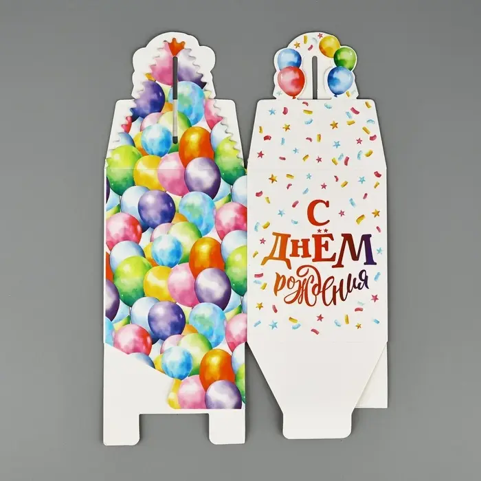 Коробка сборная «С днём рождения» 9 х 11 х 9 см Коробка сборная «С днём рождения» 9 х 11 х 9 см