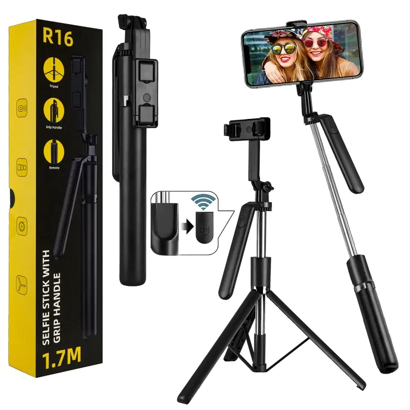 Монопод-трипод с блютуз пультом R16 175cm (50 шт/кор)