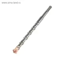 Бур по бетону ТУНДРА, крестовый наконечник, двойная спираль, SDS-plus, 16&times;210 мм