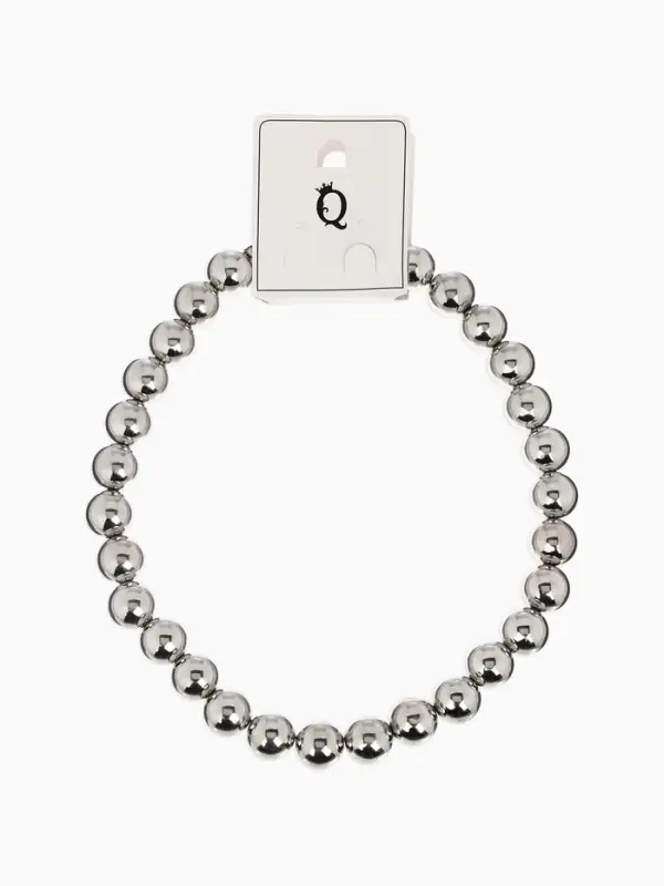 Бусы &laquo;Классика&raquo;, крупные бусины, цвет серебро, 40 см