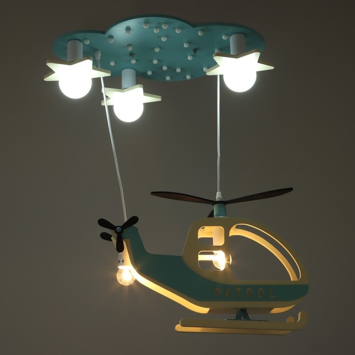 Люстра с подсветкой 2173/5 E27 40Вт бело-голубой 65х40х70 см BayerLux