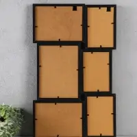 Фоторамка МДФ, стекло на 6 фото 10х15, 13х18, 15х20 см "Воспоминания" чёрная 51х31,5х2,2 см 109067 Фоторамка МДФ, стекло на 6 фото 10х15, 13х18, 15х20 см "Воспоминания" чёрная 51х31,5х2,2 см 109067