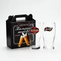 Подарочный набор пивных бокалов &laquo;Мегамужик&raquo;, 2 шт.