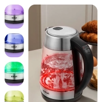 Чайник электрический стеклянный с подсветкой КТ-6107 Чайник электрический стеклянный с подсветкой КТ-6107