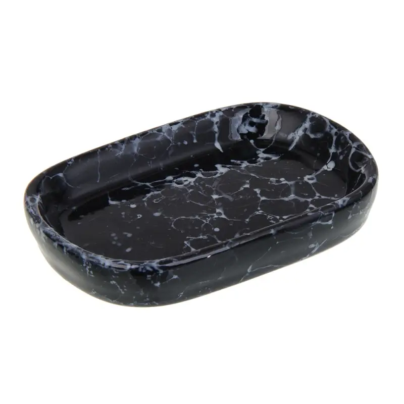 VETTA Мыльница, 13,5x9x2,5 см, керамика, "Космос", мрамор чёрный