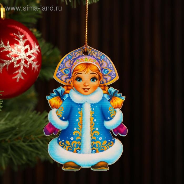 Игрушка на ёлку Игрушка на ёлку "Снегурочка", 9,5х7см