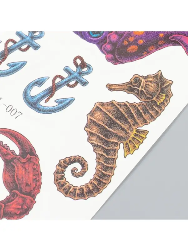 Переводные тату на тело цветные «Подводные мифы», 21×14.8 см