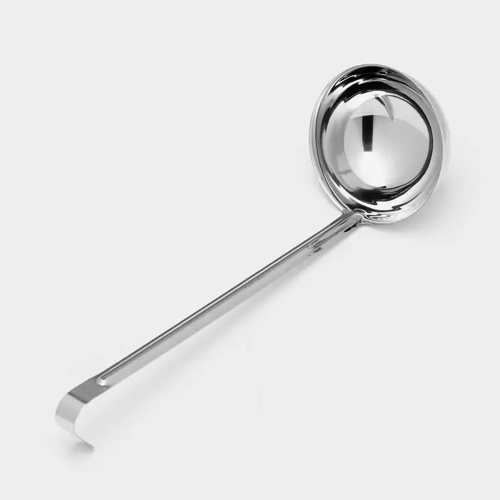 Половник Катунь, 500 мл, d=13 см, ручка 34 см, цельнотянутая ручка, нержавеющая сталь