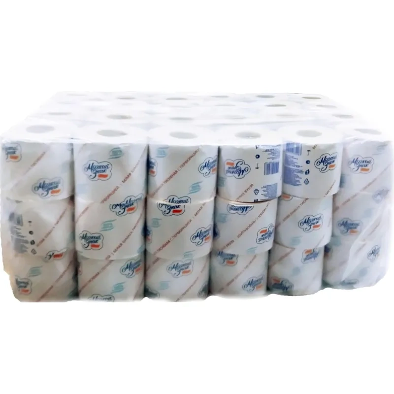 Бумага туалетная 1-сл.Мягкий знак белая с &nbsp; тисн.51м c28 72рул./уп.