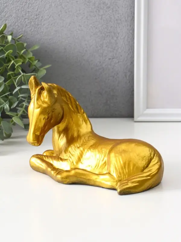 Фигура «Лошадь» 12.5×20×10 см, позолота