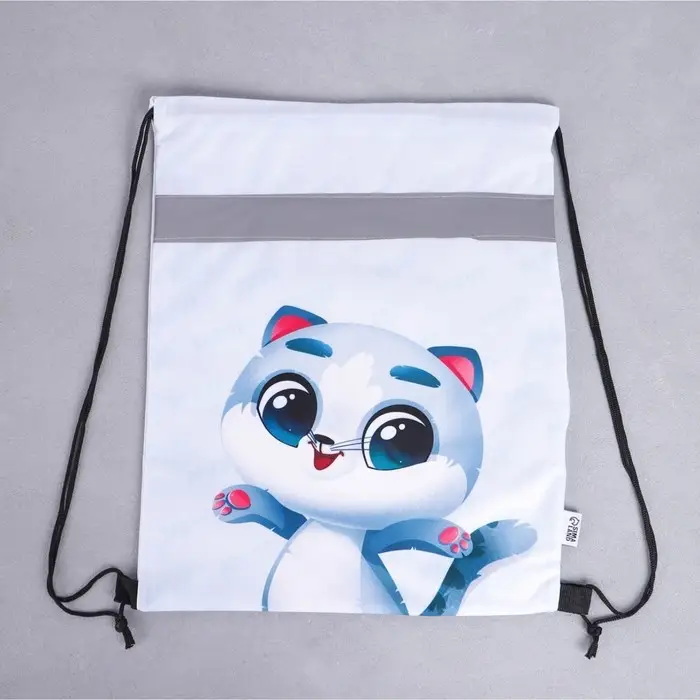 Мешок для обуви «Котик» (со светоотражающим элементом) 41×34 см Мешок для обуви «Котик» (со светоотражающим элементом) 41×34 см