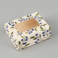 Коробка подарочная с окном &laquo;Ягоды&raquo;, 10&times;8&times;3.5 см, самосборная