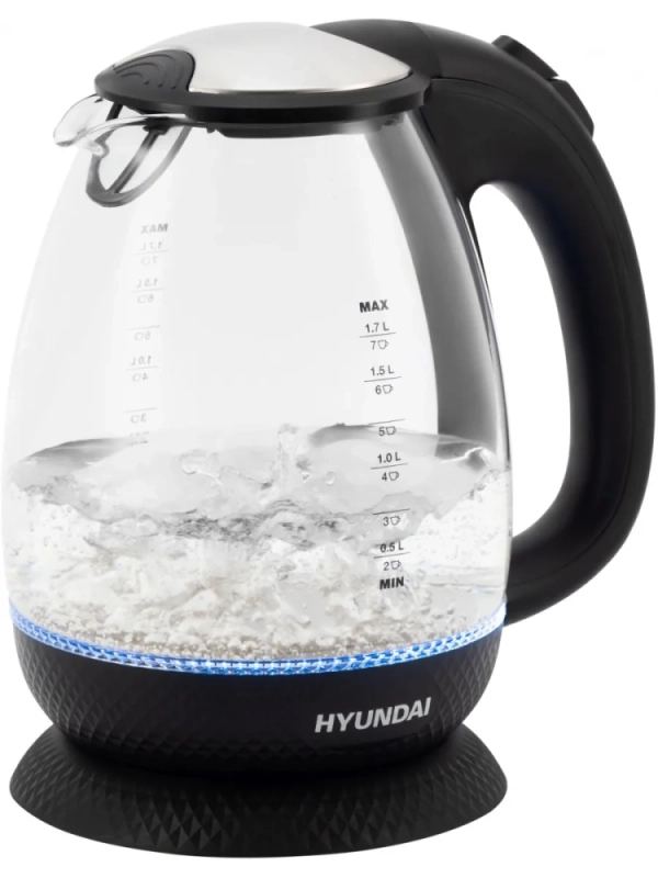 Чайник HYK-G3804 1,7л 2200Вт черный (стекло)