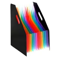 Лоток для бумаг А4, вертикальный, пластиковый, 13 отделений, чёрный