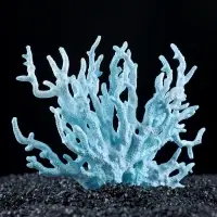 Коралл пластиковый малый 17&times;6&times;13 см, голубой
