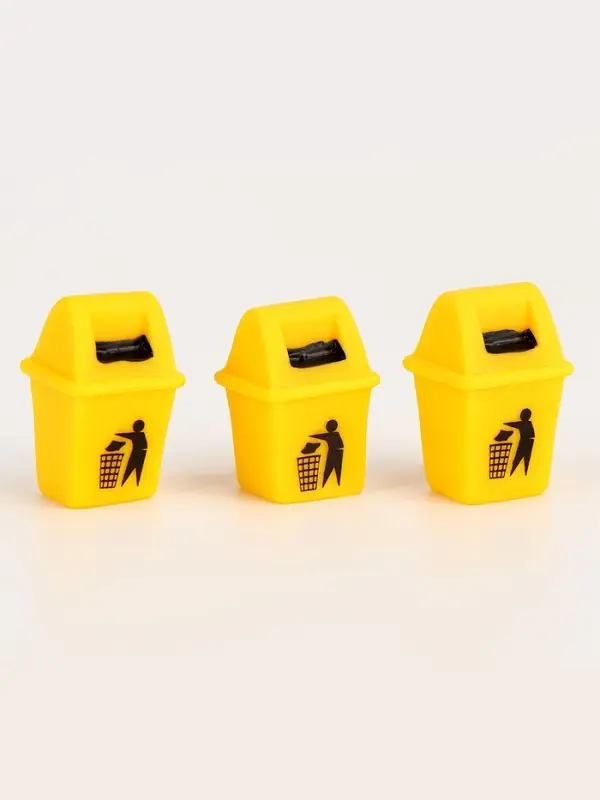 Миниатюра кукольная &laquo;Урна&raquo;, набор 3 шт., размер 1 шт. &mdash; 1.5&times;3&times;1.3 см