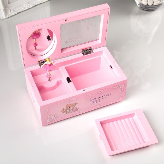 Шкатулка музыкальная Шкатулка музыкальная "Детские секреты" механическая 17х9,5х7,8 см