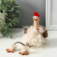 Сувенир  "Пушистая курочка" 7х5х17 см