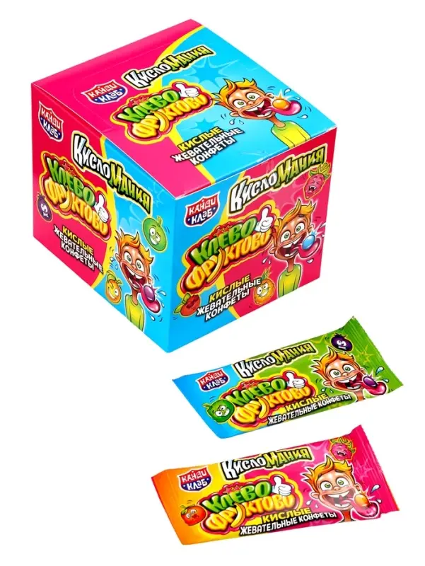 Конфеты кислые жевательные &laquo;Кисломания Клево-Фруктово&raquo;, 12 г