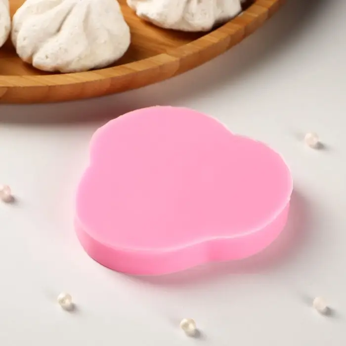 Молд для заливки &laquo;Лагуна&raquo;, силикон, 3 ячейки, 8&times;7.5&times;1 см, розовый