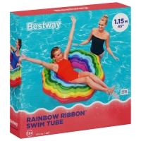 Круг для плавания Rainbow Ribbon, d=115 см, от 12 лет, 36163 Bestway