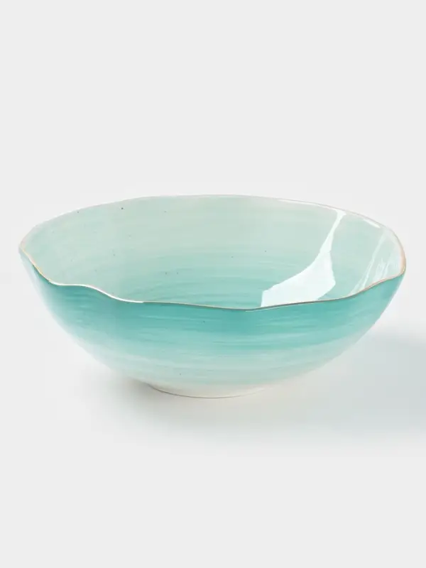 Салатник Доляна &laquo;Млечный путь&raquo;, 1.4 л, d=22 см, фарфор, бирюзовый