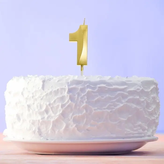 Свеча для торта, цифра &laquo;1&raquo;, 11.5&times;2.3 см