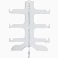 Подставка под очки 3 места, оргстекло, 16&times;14.5&times;20 см, прозрачная