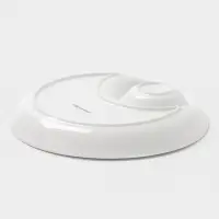 Блюдо с соусником Доляна White Label, d=25 см, фарфор, белое