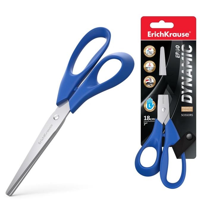 Ножницы для левшей, 18 см, ErichKrause Dynamic, увеличенная толщина лезвий, МИКС Ножницы для левшей, 18 см, ErichKrause Dynamic, увеличенная толщина лезвий, МИКС