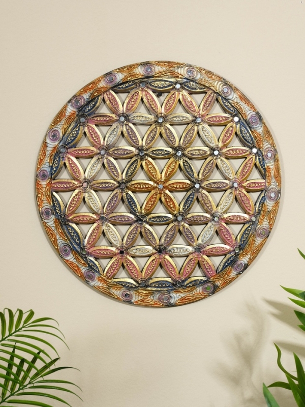 Панно резное МДФ "Цветы", 40х40х0,6 см