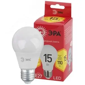 Лампа светодиодная LED 15 Вт 1200Лм 2700К груша теплый E27 220-240В LED A60-15W-827-E27 Red Line
