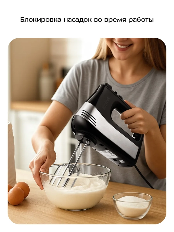 Миксер ручной электрический КТ-3072 - 500 Вт Миксер ручной электрический КТ-3072 - 500 Вт