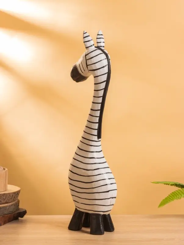 Сувенир  Сувенир "Зебра" дерево 13х7х50 см, цв. чёрно-белый